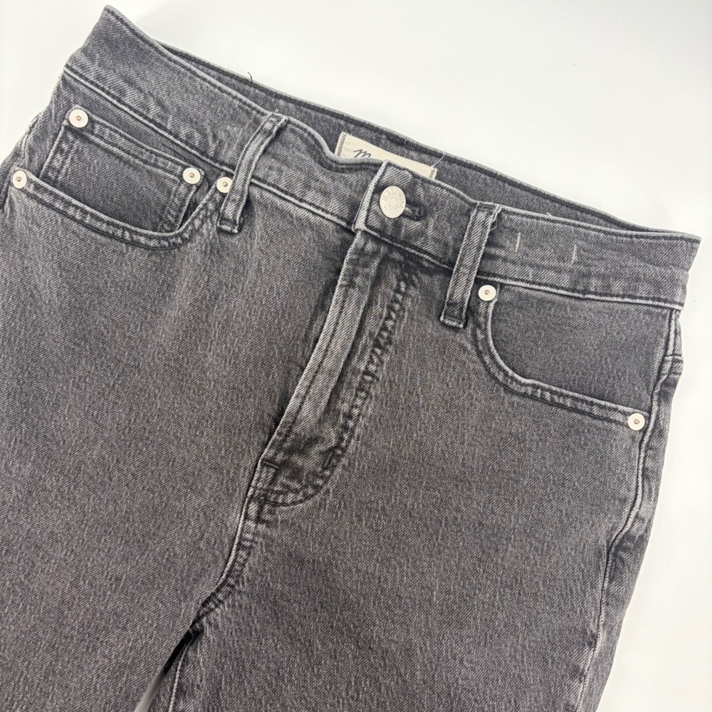 Madewell The Perfect Vintage Jean High Rise Tapered Faded Black Denim Womens 26